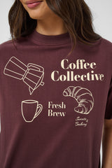 T-shirt croissant et café