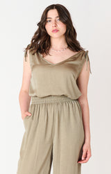 Camisole col V Black Tape