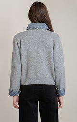 BLOUSE tricot et denim