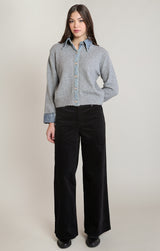 BLOUSE tricot et denim