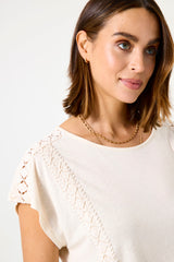T-SHIRT insertion de dentelle Garcia