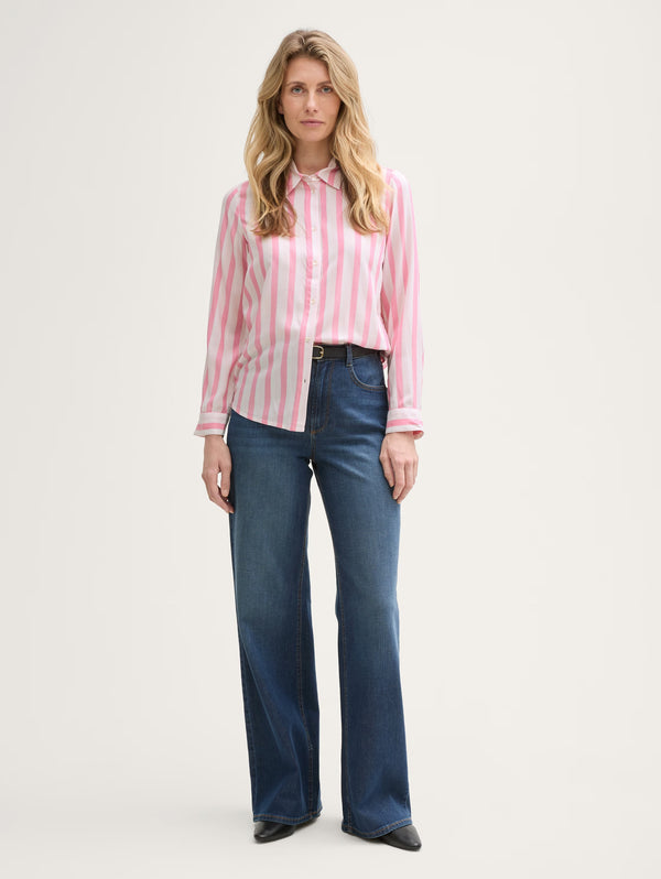 BLOUSE Rose et beige tom tailor