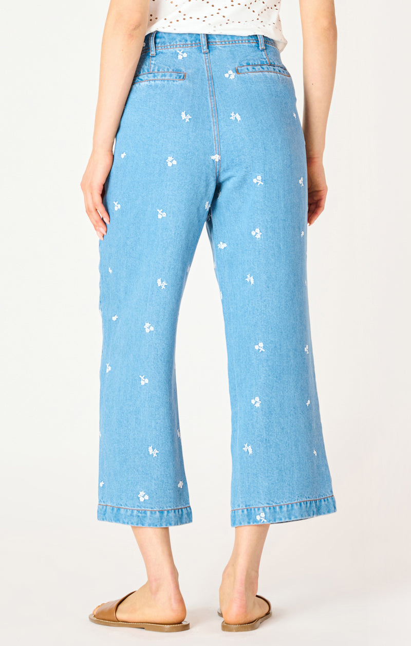 PANTALONS denim léger brodé Dex