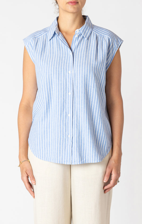BLOUSE Chambray Black Tape