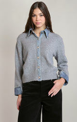 BLOUSE tricot et denim