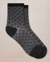 Chaussettes transparentes Plumetis Noir