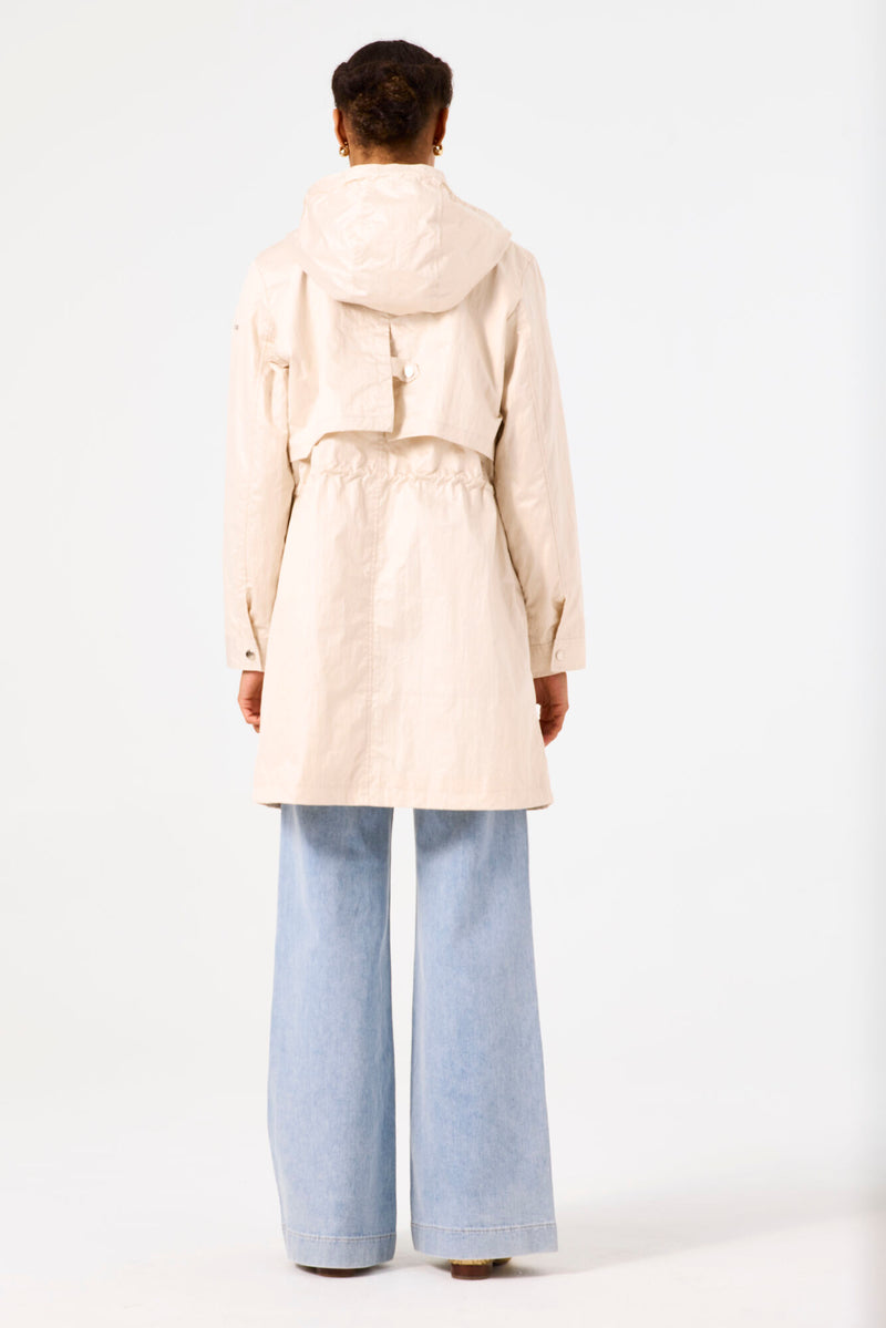 MANTEAU IMPERMÉABLE GRIS PERLE GARCIA