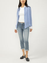 JEANS Elyse Capri Silver