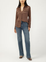 JEANS Avery Taille haute Silver