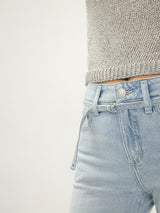 JEANS Avery Taille haute Silver