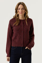CARDIGAN CARREAUX SCINTILLANTS