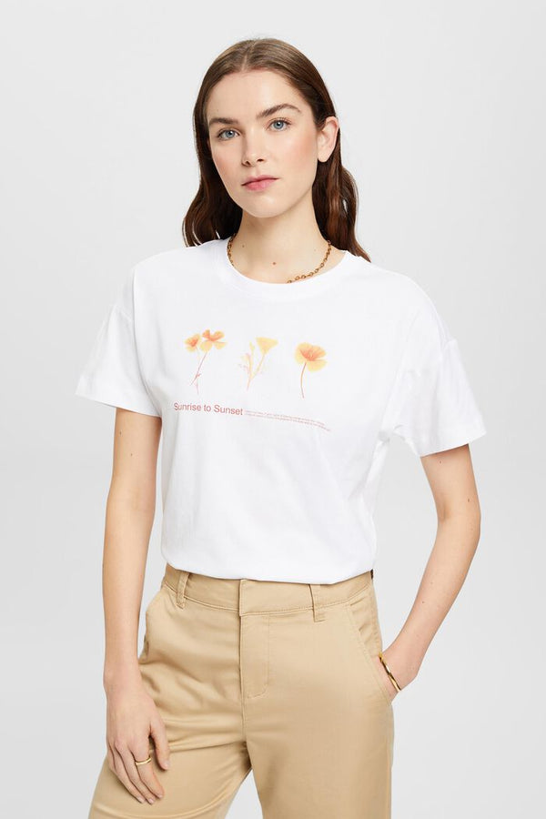 T-shirt à imprimé Sunrise to Sunset Esprit