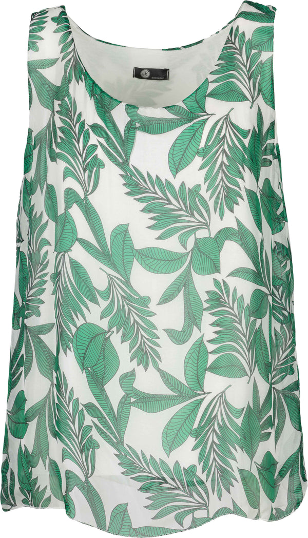 Camisole imprimé de feuilles M Italy