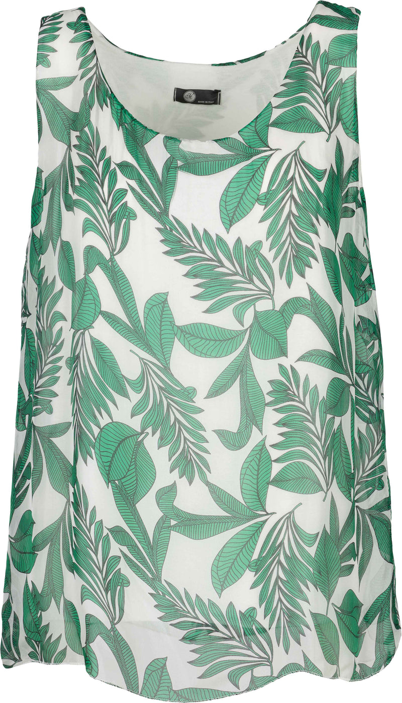 Camisole imprimé de feuilles M Italy