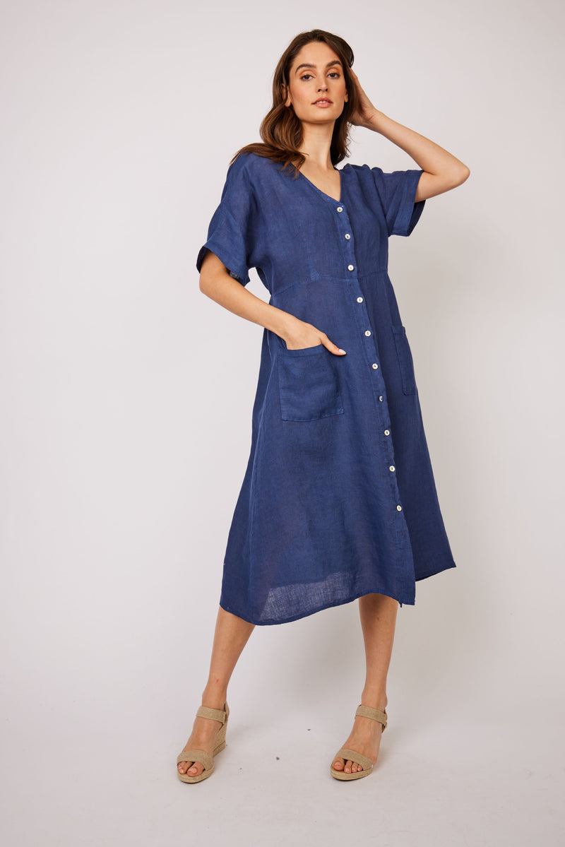 Robe à boutons Pistache