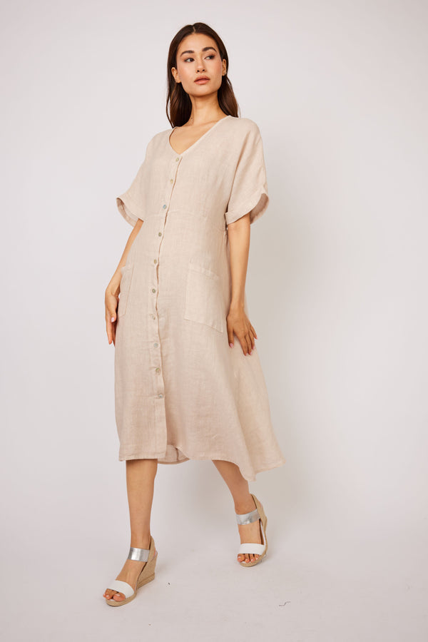 Robe à boutons Pistache