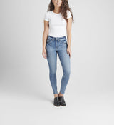 Jeans coupe skinny Infinite à taille haute pâle Silver