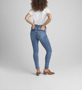 Jeans coupe skinny Infinite à taille haute pâle Silver