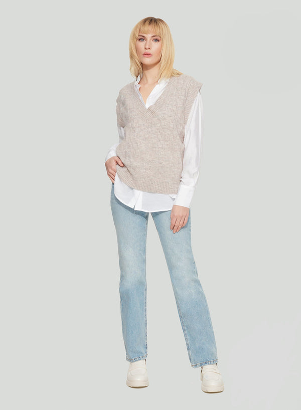 Jeans droit à taille haute Dex