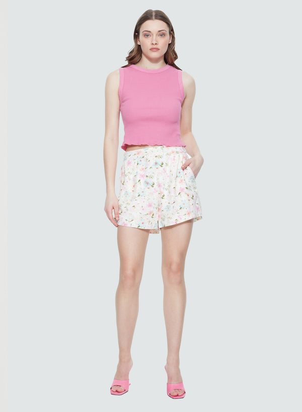 Short à imprimé de fleurs Dex