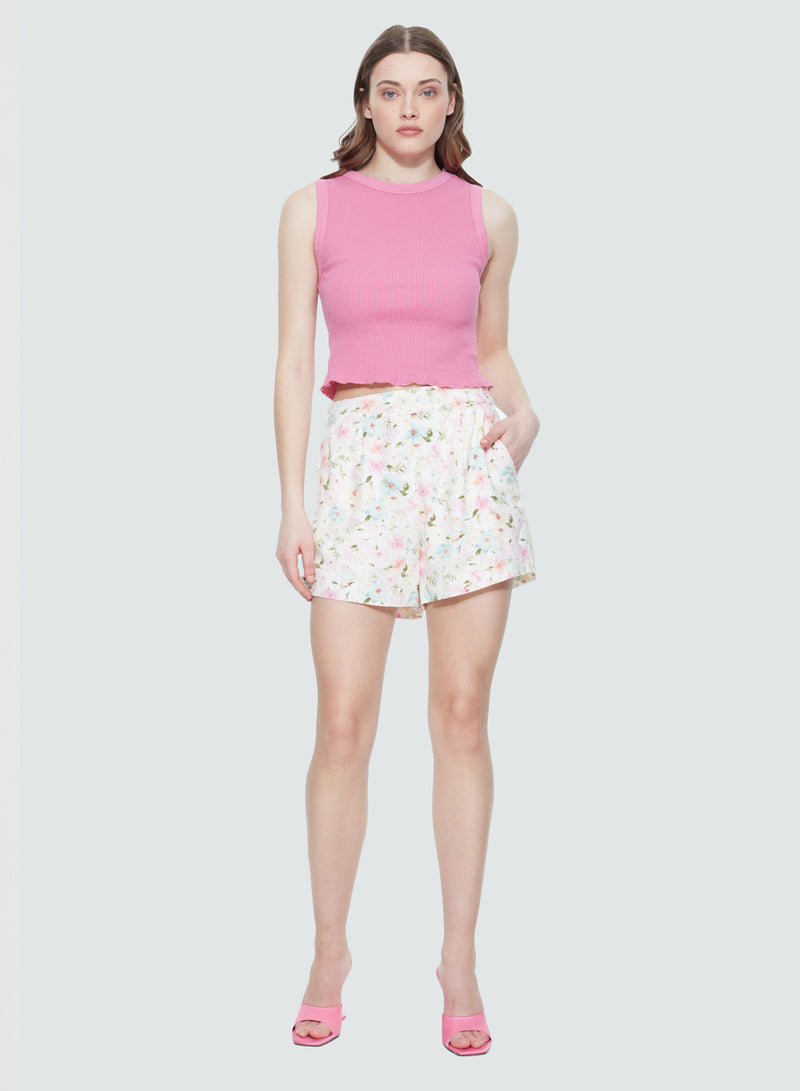 Short à imprimé de fleurs Dex